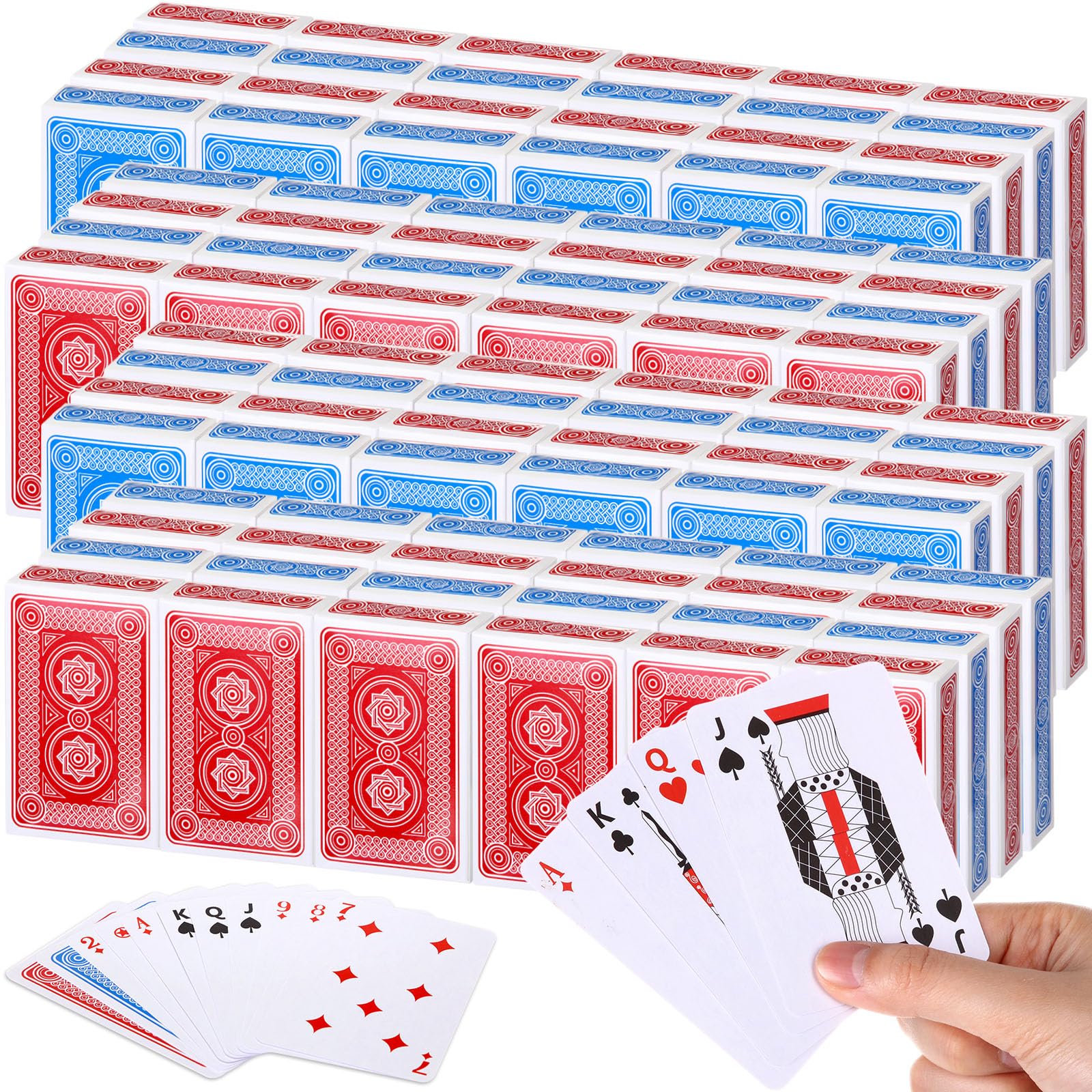 Amazon.com: Zubebe 96 Pack Playing Cards Bulk Deck of Cards 2.25